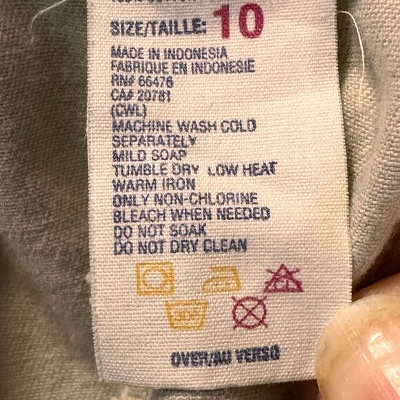 VTG Tommy by Tommy Hilfiger Pleated Chino Baggy Shorts Womens 10 Beige Preppy - Picture 6 of 10